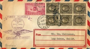 Eastern Airlines primo volo Daytona Beach Florida - Miami - 1929 - Foto 1 di 2