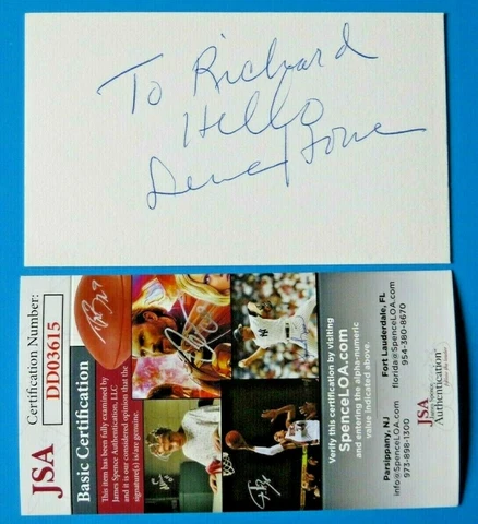 LENA HORNE SIGNED 3x5 INDEX CARD ~ MUSIC SINGER ~ JSA DD03615 Cover