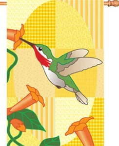 Colibrí y Casa de la Gloria de la Mañana Tamaño (28"" x 40"" Aprox) Bandera..8.... PR 52522 - Imagen 1 de 1