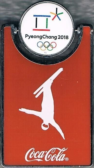 Rare 2018 PyeongChang Coca-Cola Olympic Freestyle Prototype Sports Spinner Pin - Image 1 of 1
