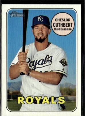 2018 Topps Heritage Cheslor Cuthbert Kansas City Royals #680  3 Card Lot - Image 1 of 2