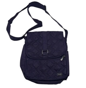 Lug Moped Purple Quilted Crossbody Shoulder Medium Travel Bag BLEMISH - Picture 1 of 8
