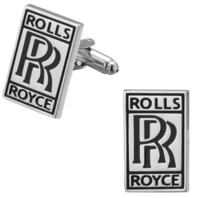 Car Cufflinks Rolls Royce Titanium Plated Gift Pouch - Wedding  Family SILVER - Picture 1 of 2