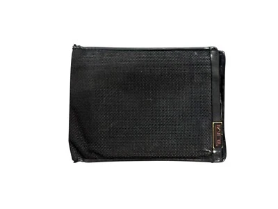 Tumi Alpha Bi-Fold Wallet Dbl Billfold Blk Leather inside Ballistic Nylon outer - Image 1 of 4