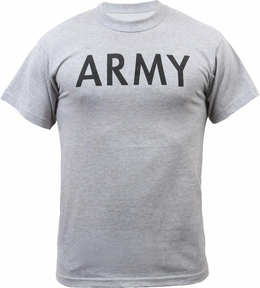 Серая армейская футболка для физических тренировок - Изображение 1 из 1