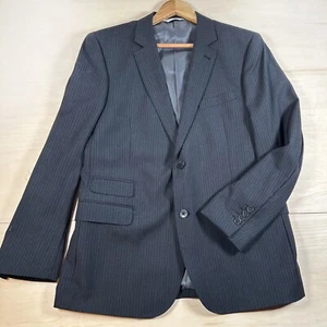 Jhane Barnes Pinstripe Black Gray Wool Lindsay Men's Jacket/Blazer 42 - Picture 1 of 9