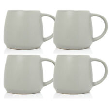 4pcs 320ml Essentials Matt Grey Stoneware Minimalist Mug Coffee Modern Basic Cup