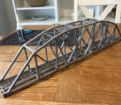 HO SCALE 24.5 Inch (177 Feet) ARCHED TRUSS BRIDGE Single Track "not assembled" - Image 1 of 4