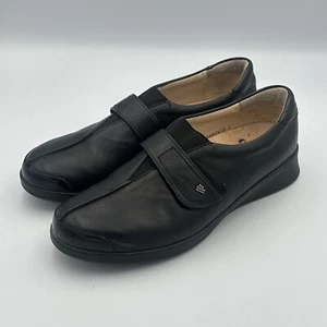 Finn Comfort Shoes Womens US 8 GOA Black Slip On Strap Leather Germany Comfort - Picture 1 of 14