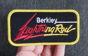 Embroidered Sew On ~ Lightning Rod Berkley ~ Fishing Jacket Vest Hat PATCH - Picture 1 of 5