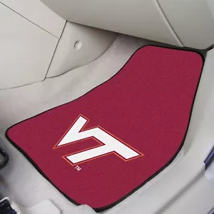 Virginia Tech Hokies Juego de 2 alfombrillas delanteras para auto camión SUV - Imagen 1 de 1