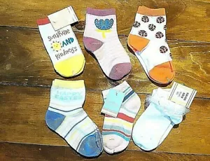 Kids Toddler Socks, Shoe Size 5-6.5, 6 Pairs Spring design/Color - Picture 1 of 5