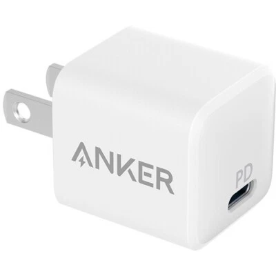 Anker PowerPort PD Nano 20W High-Speed USB-C Wall Charger - White SEALED. - Image 1 of 4