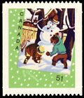 CANADA 2184i - Christmas Cards "Snowman" Die-cut to Shape (pa53005)
