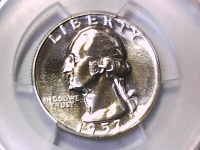 1957 Proof Washington Quarter PCGS PR 66 39185229 - Image 1 of 3