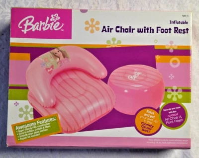 Barbie Silla de Aire Inflable con Reposapiés Niño Niña 3+año 2004 Nuevo de Lote Antiguo Foto 1 de 4