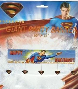 Superman Party Banner 152cm x 30cm - Superman Party Supplies - Picture 1 of 1