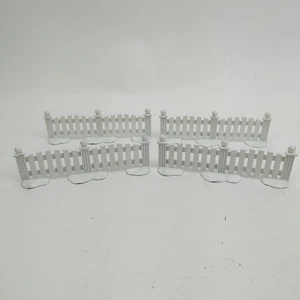 Dept 56 Village Picket Fence 51012 Set of 4 Enameled Cast Metal Snow Village - Picture 1 of 24