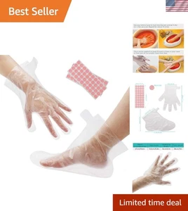 Juego de tratamiento de cera de parafina de 200 piezas con guantes antideslizantes y fundas para pies - Imagen 1 de 9