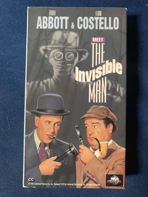 Abbott and Costello Meet The Invisible Man VHS Classic Horror Comedy Movie - Image 1 of 3