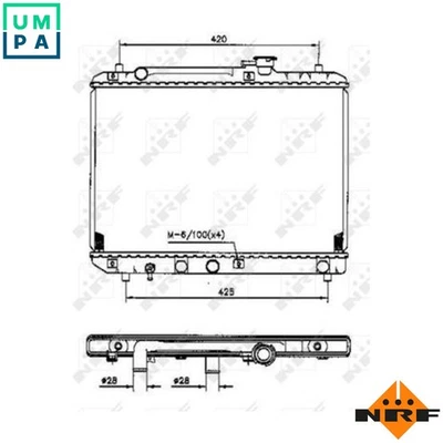 RADIATOR ENGINE COOLING 53207 FOR G13BA/G13BB 1.3L G16B 1.6L 4cyl - Image 1 of 4