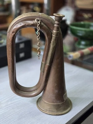 Copper & Brass Bugle WW2 Presented By Gordon Pooley - Image 1 of 4