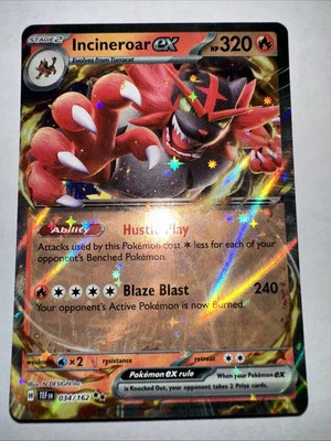 Incineroar ex 034/162 Sv05: Temporal Forces Holo - Image 1 of 4