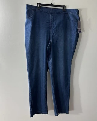 Pantalones de mezclilla elásticos azules Catherines Timeless Fit para mujer 2X 22/24 Foto 1 de 4