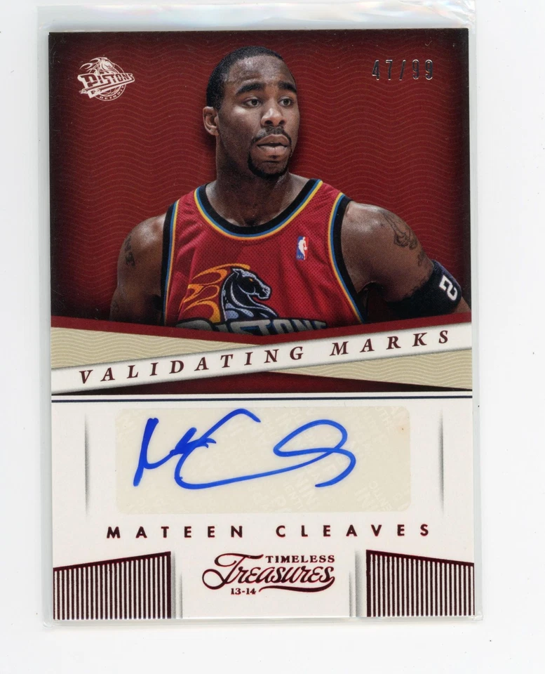 Mateen Cleaves Auto Detroit Pistons 2013-14 Panini Timeless Treasures 47/99 - Image 1 of 2