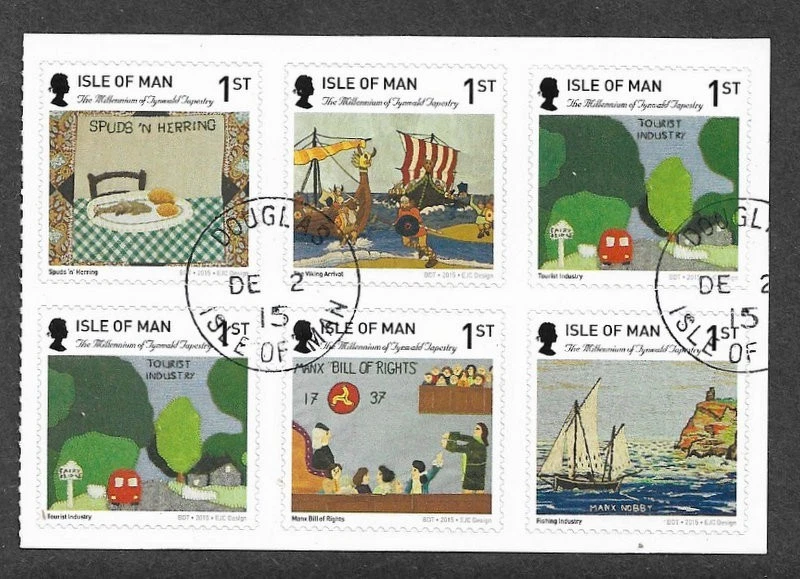 ISLE OF MAN MILLENIUM TAPESTRY SET USED CTO 2015 — 第 1/1 张图片