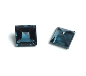 Piedra preciosa suelta natural AAA corte cuadrado topacio azul Londres para hacer todas las joyas - Imagen 1 de 16