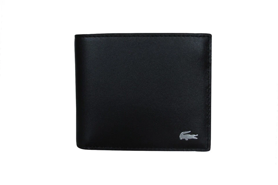 Cartera de cuero con billetera Lacoste FG para hombre en negro NH1112FG Foto 1 de 4