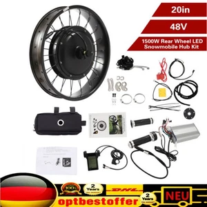 Fat Bike Fatbike kit de conversión 20 pulgadas bicicleta eléctrica kit de conversión 48V 1500 vatios rueda trasera - Imagen 1 de 21