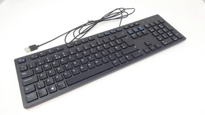 NEW Dell KB216 UK English Slim Office Multimedia Desktop Keyboard (BLACK) PK9N5 - Picture 1 of 4