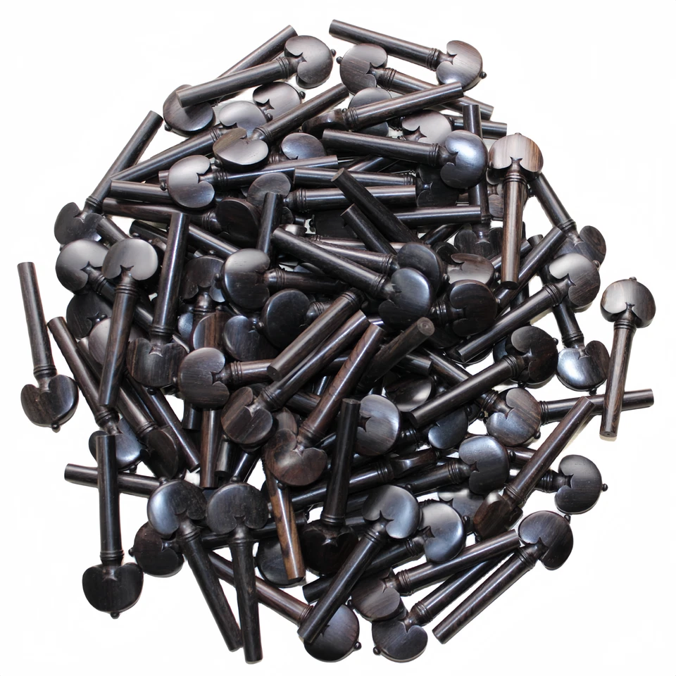 20pcs high quality Violin natural ebony Violin Tuning Pegs 4/4, violin parts - Image 1 of 1