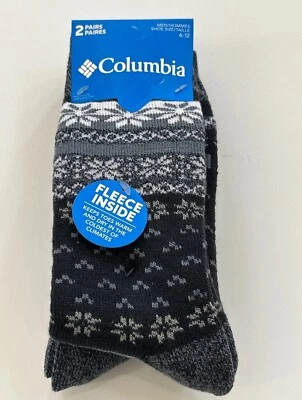 Columbia Para Hombre Calcetines 2 Pares Gris Invierno Polar Cálido Zapato Talla 6-12 Foto 1 de 4