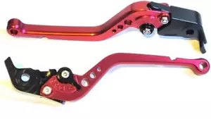 Long Red Clutch & Brake Levers For Ducati 749 S / R 2003-2006 - Picture 1 of 3