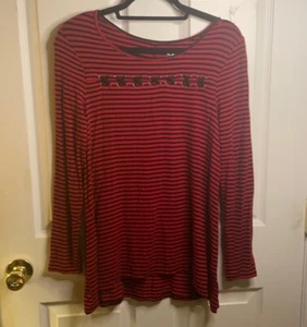 Justice Red and Black Long sleeve shirt size 20 - Picture 1 of 2