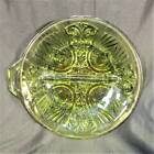 Vintage Indiana Glass Killarney Olive Green Carnival Glass Two Part Relish Dish