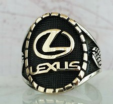 Lexus Logo Ring Ottoman Solid 925 Sterling Silver Mens Ring  