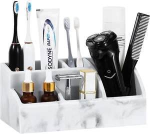 Luxspire Electric Toothbrush Holders, Bathroom Organizer Countertop Caddy 5 Slot - Picture 1 of 7