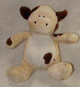 Baby Boyds Plush Tan Brown Cow Soft Stuffed Rattle 10" - Picture 1 of 2