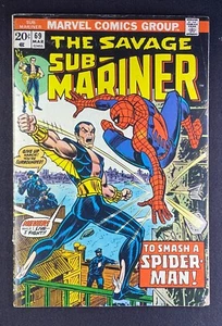 Cubierta de batalla Sub-Mariner (1968) #69 GD (2.0) John Romita Sr Spider-Man - Imagen 1 de 2
