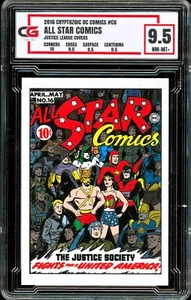 2016 Cryptozoic DC All-Star Comics C6 Justice League Covers Wonder Woman CG 9.5 - Picture 1 of 2