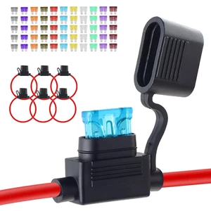Paquete de 6 portafusibles en línea 12 V, mejorado 12 AWG portafusibles impermeable con 66 piezas - Imagen 1 de 12