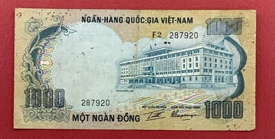 VIETNAM SOUTH 1000 Dong 1972 Pick# 34a VF-XF. #PL3012 - Image 1 of 2