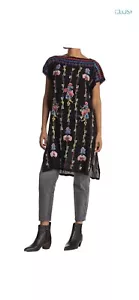 NUEVO CON ETIQUETAS $285 Johnny Was Bennett Túnica Top Vestido Mujer XXSpequeño Bordado Floral G21 - Imagen 1 de 7
