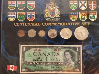 GORGEOUS 1967 PROOF-LIKE SET WITH A ROTATED GOOSE A GENUINE 1967 ONE DOLLAR BILL - Image 1 of 2