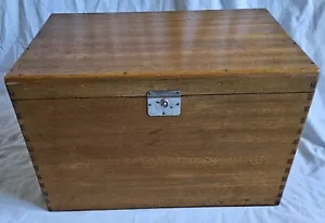 Vintange Mid Century Japanese Metal Lined Wood Chest - Picture 1 of 23