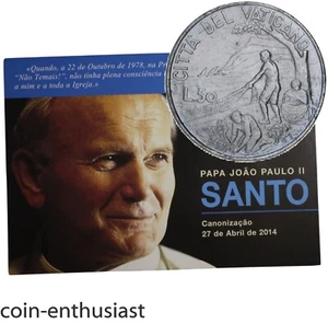 1999 VATICAN 50 LIRE POPE JOHN PAUL II COPPER-NICKEL UNCIRCULATED IN BLISTER - Picture 1 of 4